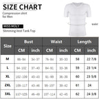 Men's Compression Shapewear Shirt – V-Neck Tummy Control for Fitness Workout