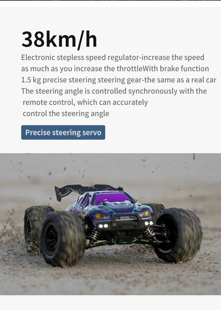 4WD Off-Road RC Monster Truck – 50km/h Remote Control for Adults and Kids