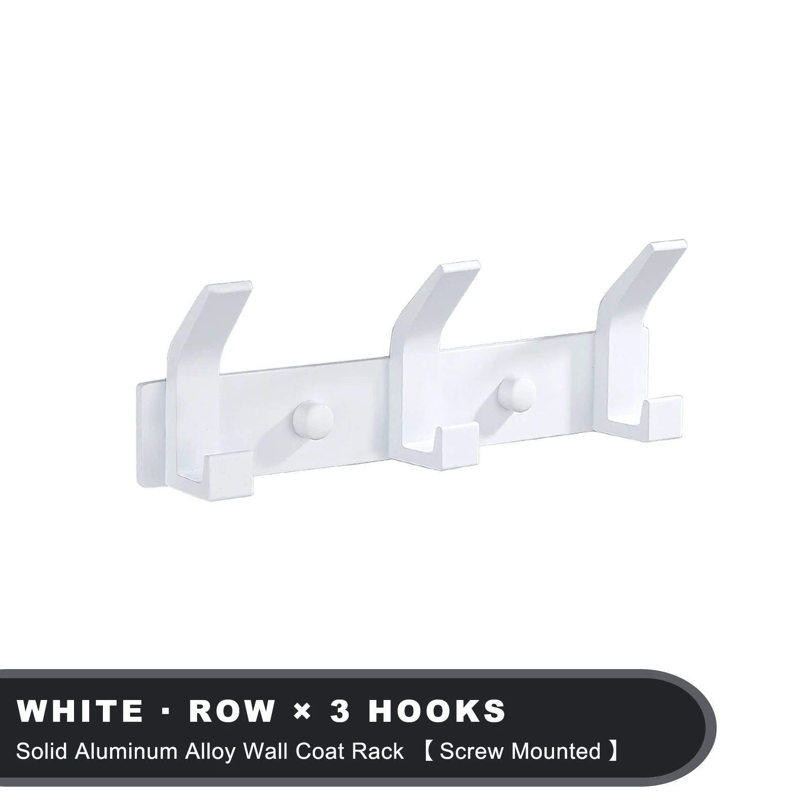 Wall Mounted Coat Rack – Matte Black Clothes Hook for Bathroom and Entryway