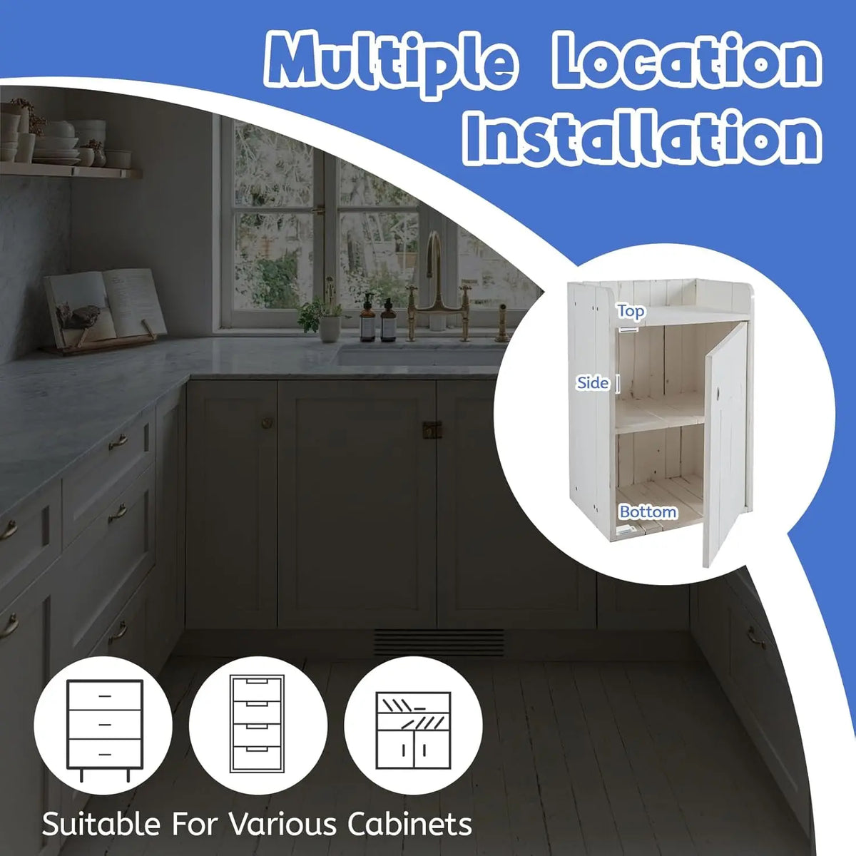 Magnetic Cabinet Door Catches – Small Furniture Hardware for Kitchen Closets