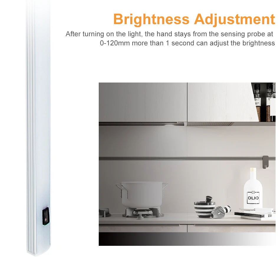 LED USB Hand Sweep Strip Light – Motion Sensor Desk Lamp for Kitchen Cabinet