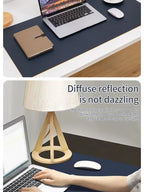 PU Leather Desk Mat – 70x35cm Waterproof Pad for Office and Gaming