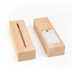 Wooden LED Display Stand – 5mm Warm Light Base for Acrylic Signage