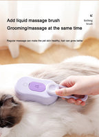 3-in-1 Pet Steam Grooming Brush – Electric Spray Comb for Dog and Cat Shedding
