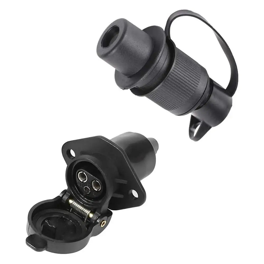 12V 3Pin Trailer Socket – Round Pole Connector for Caravans Trucks and Boats