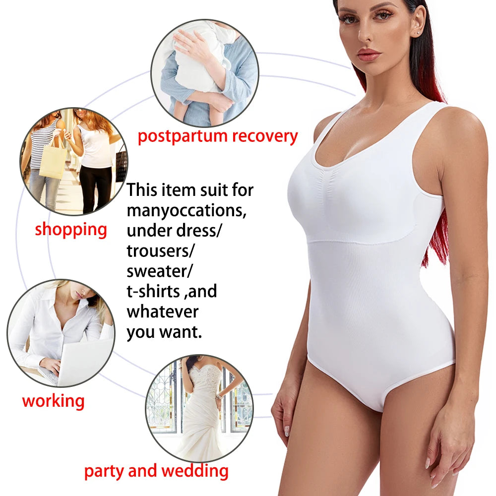 Tummy Control Shapewear Bodysuit – Slimming Waist Trainer for Women Fajas