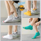 Cartoon Eyes Mesh Ankle Socks – Breathable Embroidered Footwear for Men