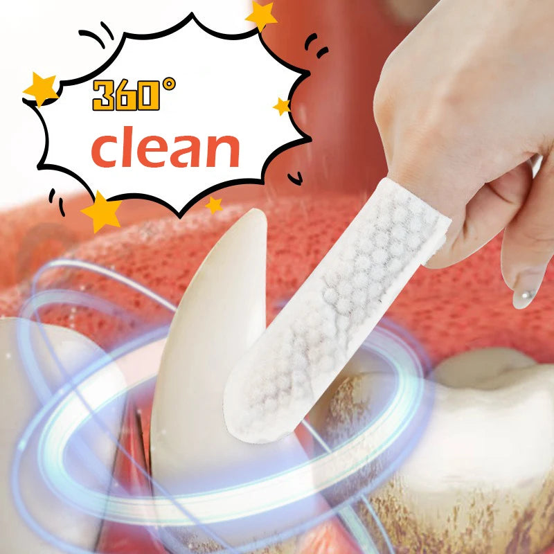 Disposable Finger Toothbrushes – Oral Cleaning Wipes for Dogs and Cats