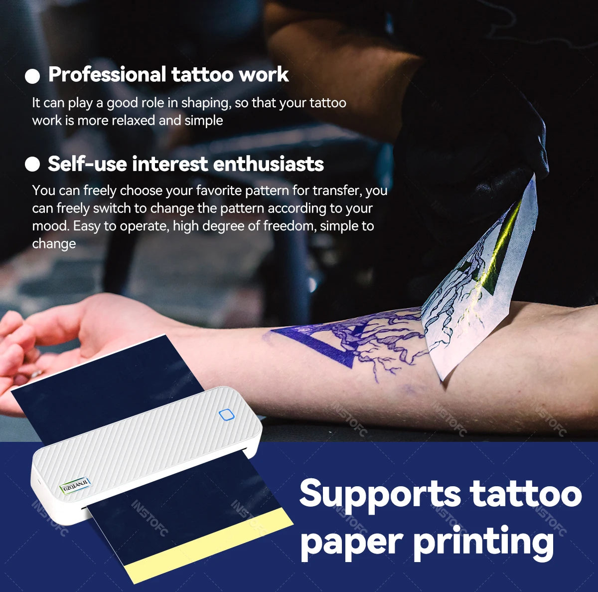 Portable A4 Thermal Printer – Bluetooth Photo and Document Maker for Office