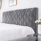Velvet Headboard Cover – Quilted Dust Protector for Bedroom Decor