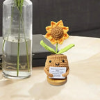 Knitted Heart Flower Doll – Positive Energy Plush for Desk Decor Gifts