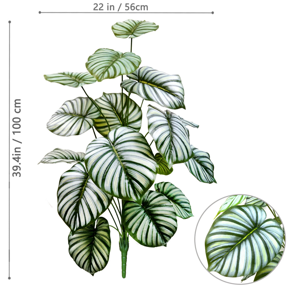 Artificial Tropical Leaf Plant – 60-103cm Potted Faux Greenery for Home Decor