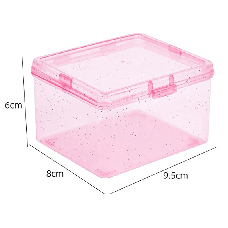 Transparent Plastic Storage Box – Desktop Organizer for Photocards and Stationery