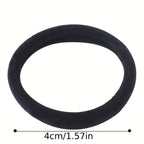 High Elastic Black Hair Bands – Seamless Rubber Ponytail Holders for Women