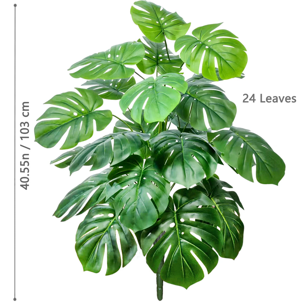 Artificial Monstera Plant – 104cm Plastic Palm Tree for Home Office Decor