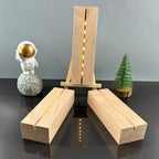 Wooden LED Display Stand – 5mm Warm Light Base for Acrylic Signage