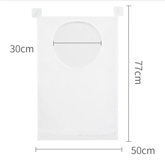 Foldable Mesh Laundry Basket – Wall Hanging Storage for Bathroom Organization