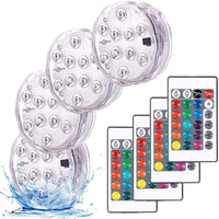 RGB LED Submersible Light – Waterproof Battery Operated Decor for Pool Parties