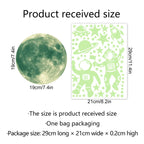 Glow in the Dark Planet Wall Decals – Luminous Moon and Stars for Kids Bedroom