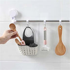 Adjustable Rubber Sink Caddy – Hanging Faucet Basket for Kitchen Organization