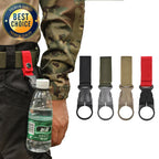 Nylon Webbing Bottle Holder – Tactical Carabiner Clip for Outdoor Hiking