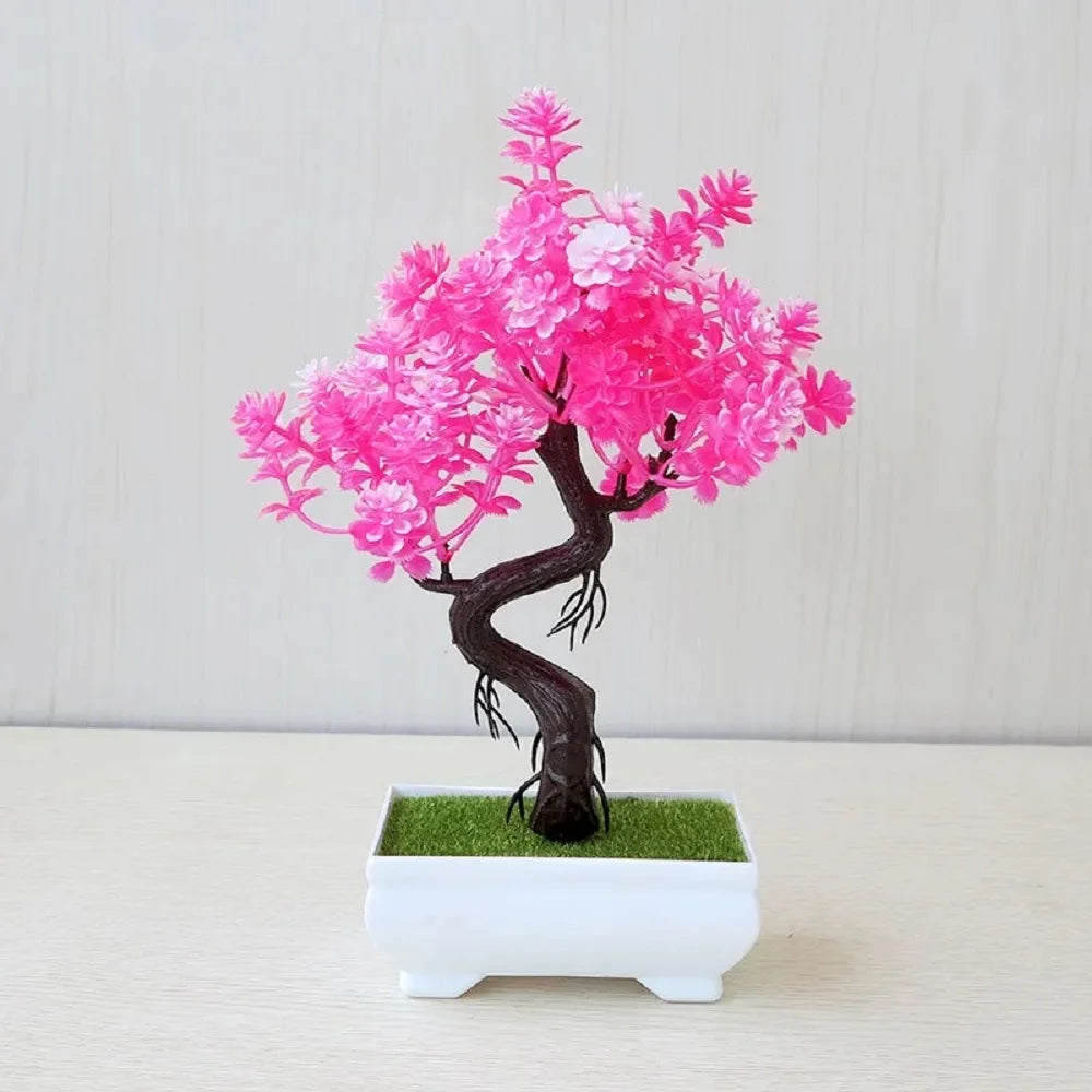 Artificial Potted Bonsai Tree – Zen Miniature Plant for Home Desk Decor