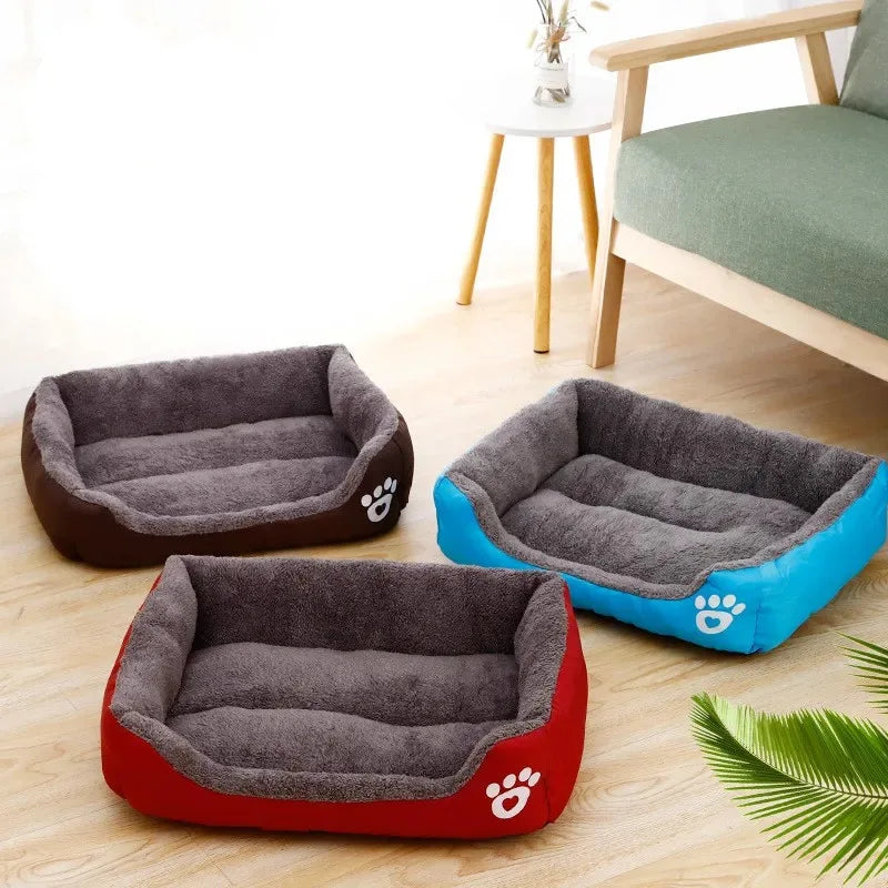 Large Square Dog Bed – Warm Soft Nest for Small Medium and Large Pets