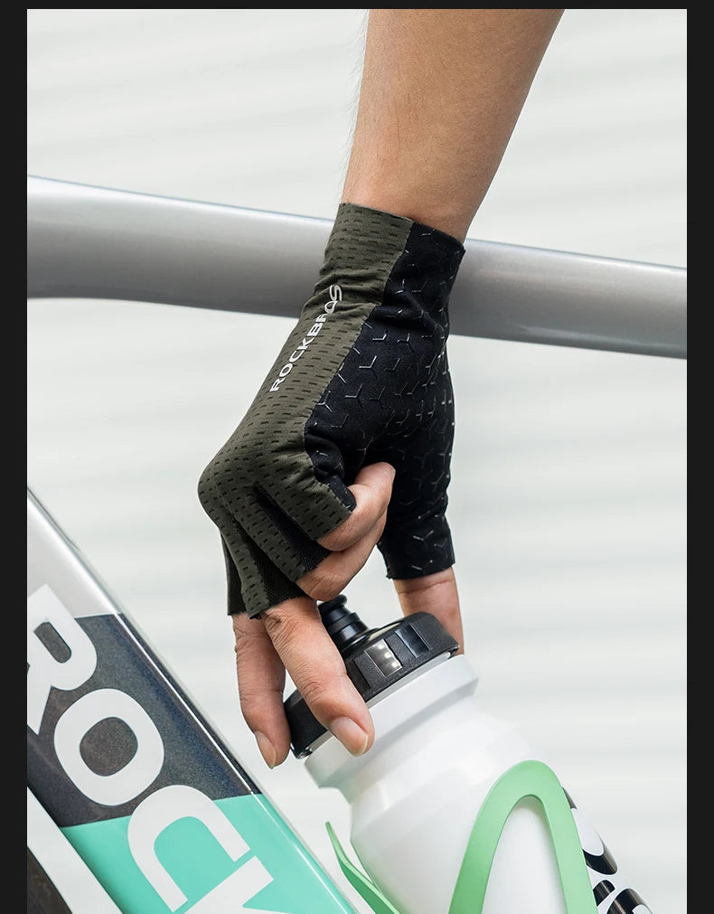 ROCKBROS Half Finger Cycling Gloves – Shock-Absorbing MTB Gear for Summer