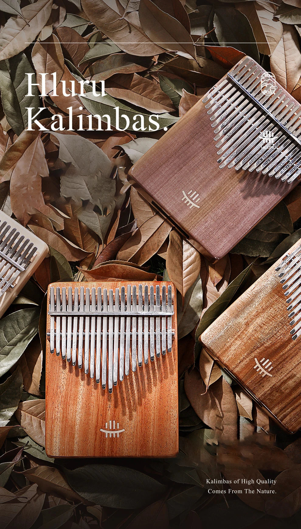 Hluru Wooden Kalimba – 21 Key Thumb Piano for Music Beginners and Education