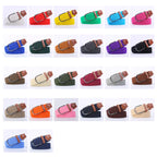 Woven Elastic Canvas Belt – Stretch Braided Buckle Strap for Casual Jeans