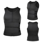 Men Compression Waist Trainer Vest – Slimming Sauna Shirt for Workout Fitness