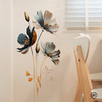 3D Relief Floral Wall Stickers – Self-Adhesive Decor for Kids Bedroom
