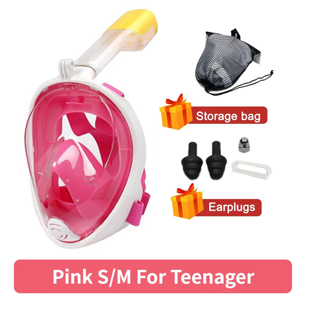 Full Face Snorkel Mask – Anti Fog Diving Gear for Adults and Kids