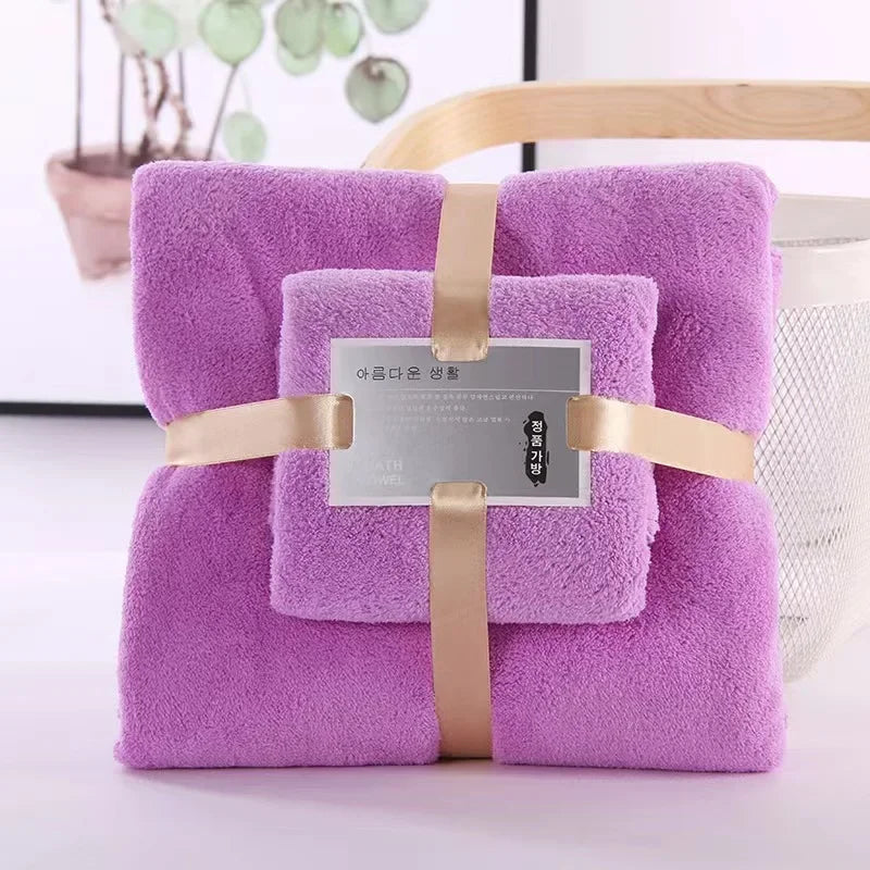 Coral Velvet Bath Towels – Super Soft Absorbent Fabric for Hotel and Spa Use