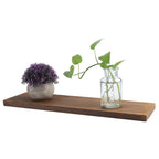 Wall Mounted Floating Wood Shelf – Single Layer Display for Home Decor