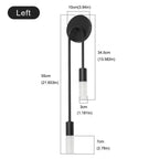 Modern LED Wall Lamp – Minimalist Black and Gold Lighting for Home Decor