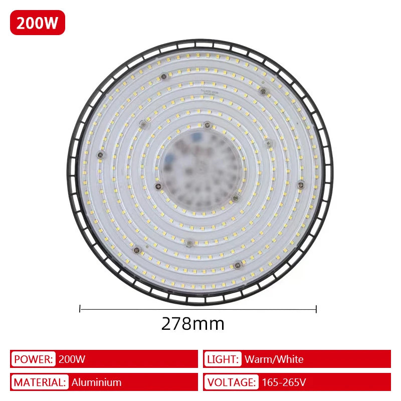 UFO LED High Bay Light – Industrial Power for Warehouse and Garage Lighting