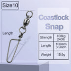 Ball Bearing Fishing Swivels – Stainless Steel Coastlock for Saltwater Angling