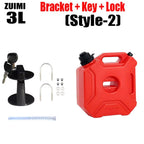 5L Plastic Fuel Canister – Lockable Backup Tank for Motorcycle SUV Storage