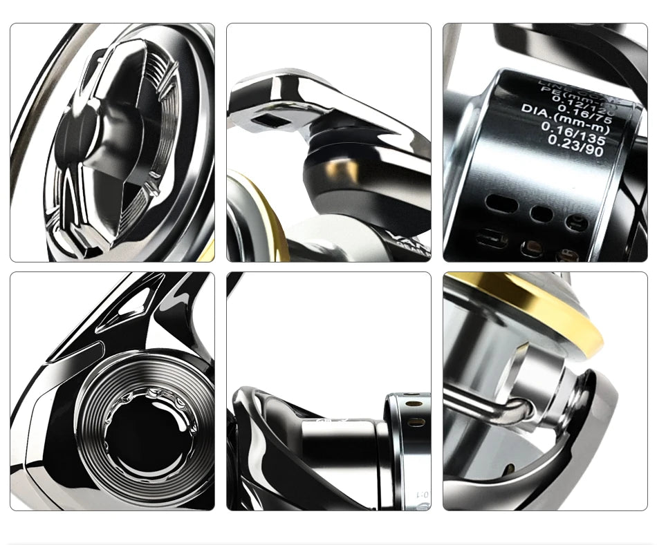 Spinning Fishing Reel – 8Kg Drag Smooth Bearing for Outdoor Freshwater Angling