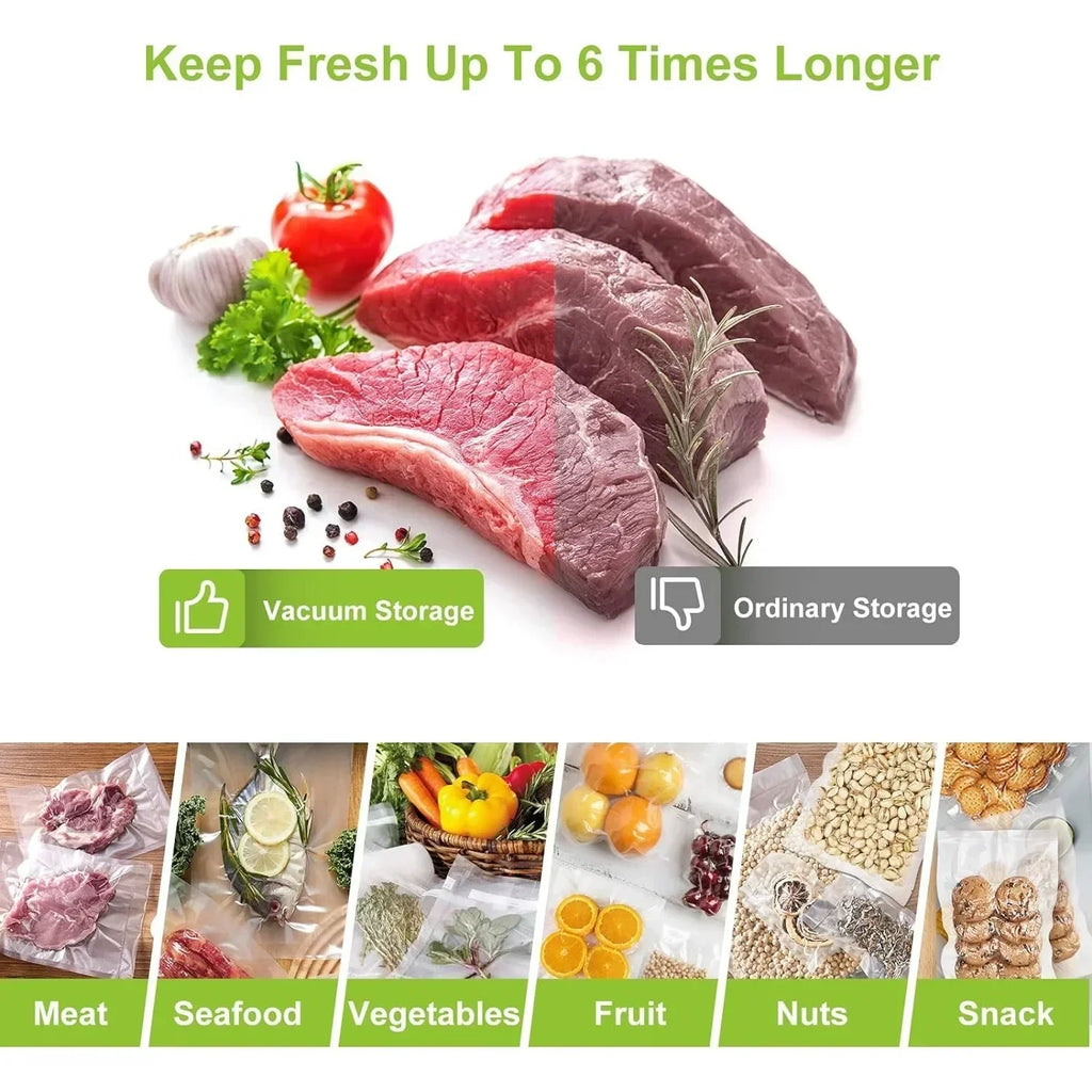 Embossed Vacuum Sealer Bags – Food Preservation Rolls for Sous Vide Cooking