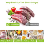 Embossed Vacuum Sealer Bags – Food Preservation Rolls for Sous Vide Cooking