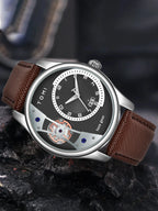 Minimalist Quartz Watch – Luxury Double Strap Set for Business Gift