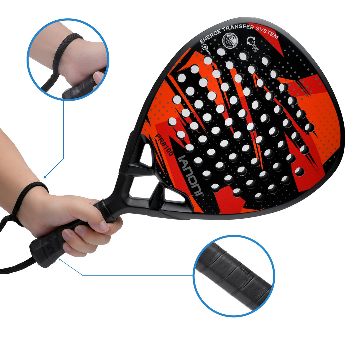 Carbon Fiber Padel Racket – EVA Memory Foam Core for Padel Tennis Matches