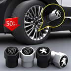 Metal Car Tire Valve Caps – Logo Emblem Decoration for Peugeot Vehicles
