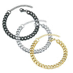 Stainless Steel Cuban Chain Bracelet – Unisex Classic Jewelry for Casual Gifts