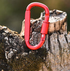 Aluminum D-Shaped Carabiners – 8cm Tactical Clips for Outdoor Camping Gear