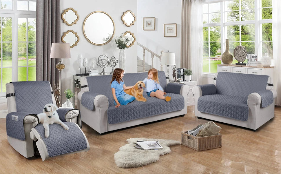 Waterproof Sofa Slipcovers – Non-Slip Elastic Protectors for Kids and Pets