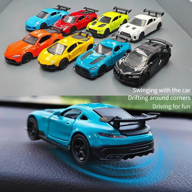 Drift Car Dashboard Ornament – Swinging Sports Racing Model for Auto Decor