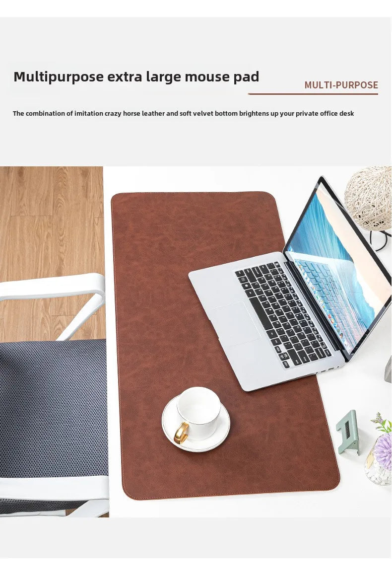Large PU Leather Desk Pad – Waterproof Protective Mat for Office Gaming